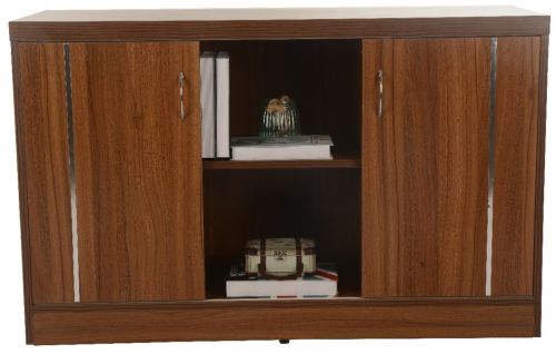 Wooden Sliding Door Rectangular Cabinet, Color : Brown