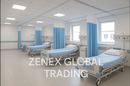 Polyester Hospital Curtain, Color : Blue, Sea Green 2 meter