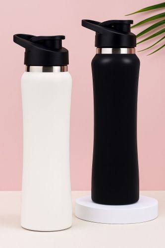 Stainless Steel Sipper Water Bottle, Color : White