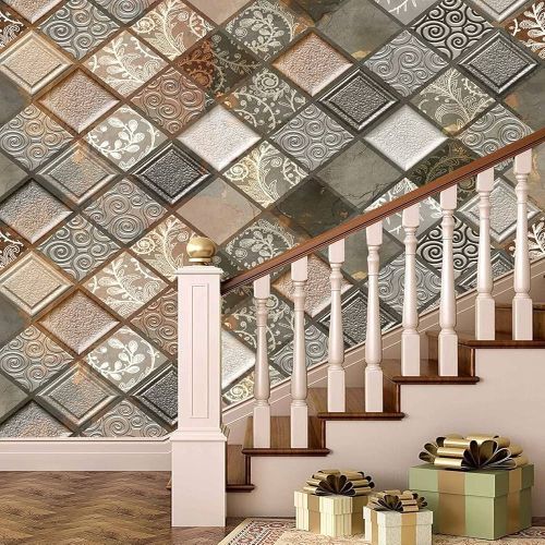 Designer Polished Marble Printed Tiles, Color : Multicolor Standard