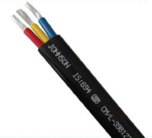 PVC Triple Core Flat Flexible Cable, Brand Name : Johnson