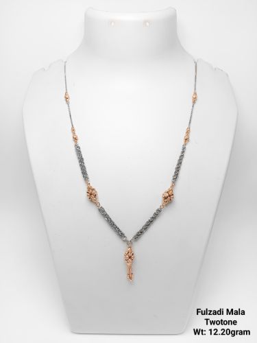 Silver 92.5 Fulzadi Mala Twotone, Brand Name : Sunbera Natural