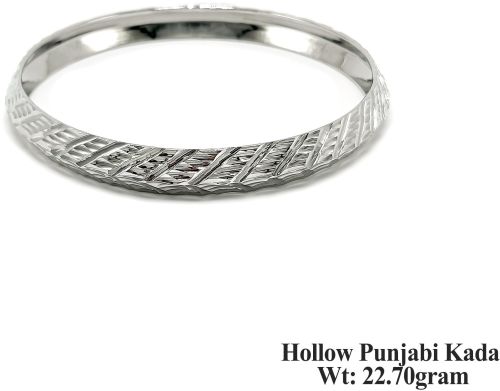 92.5 Silver New Design Hollow Punjabi Kada