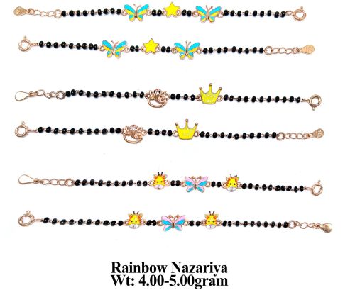 Polished 925 Silver Rainbow Nazariya Bracelet, Brand Name : Sunbera