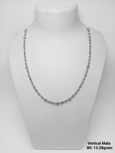 92.5 Silver Vertical Mala, Brand Name : Sunbera Standard Modern