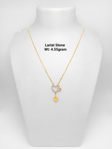 Polished New Design Gold Lariat Stone Jewelry, Brand Name : Sunbera