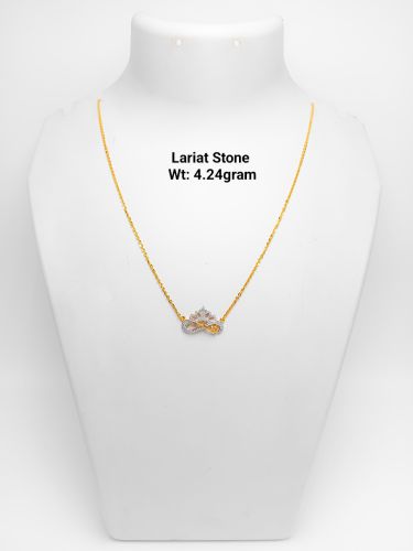 92% Real Gold Lariat Stone All