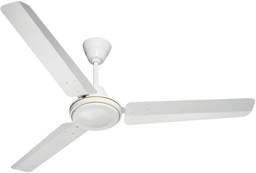 Metal Plastic Electrical Ceiling Fans, Color : White