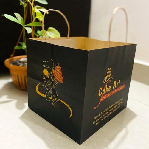 Kraft Paper Cake Bag, Brand Name : Smart Packaging for Shopping