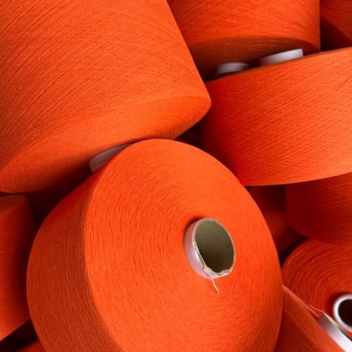 Plain Fanta Orange Open End Cotton Yarn, Technics : Machine Made
