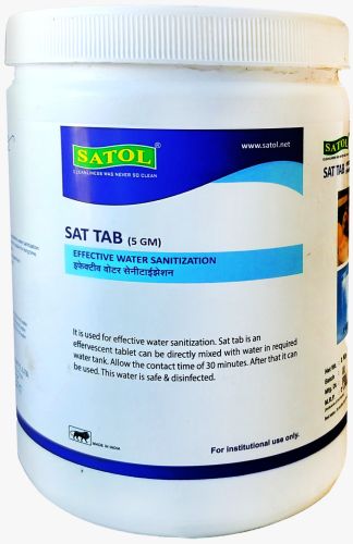 Satol Sat Tab 5gm Effervescent Water Sanitizing Tablets