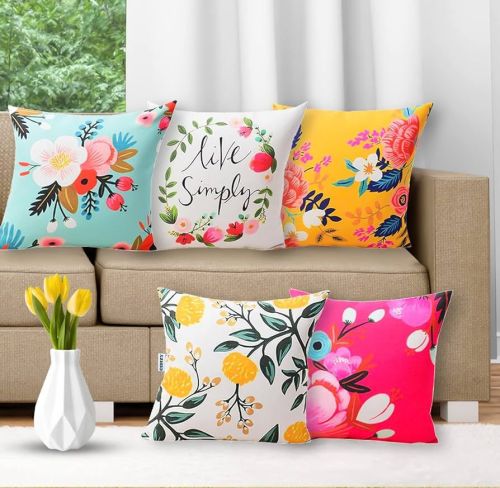 Cotton Printed Cushion Cover, Color : Multi-color