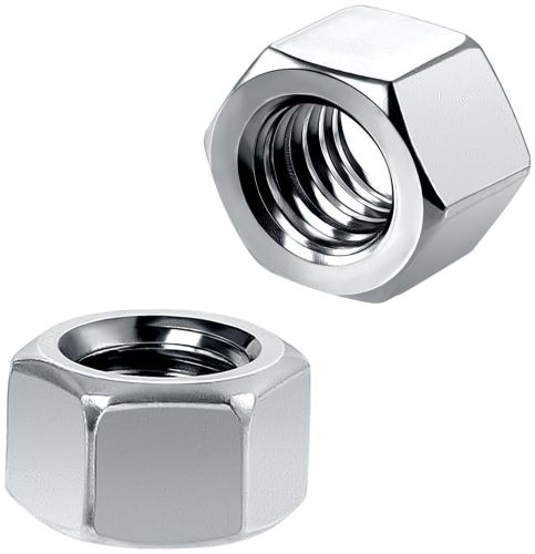Stainless Steel Hex Nut, Color : Silver for Pipe Fitting