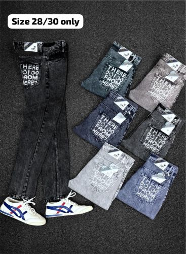 Unisex Back Pocket Print Denim Jeans, Brand Name : Nadwi 28, 30