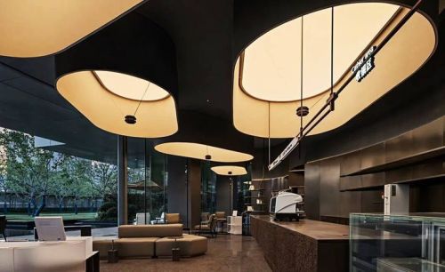 Customizable Textile Office Stretch Ceiling, Finishing : Glossy