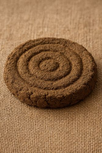 Round Cow Dung Cake, Technics : Handmade for Fuel Cooking