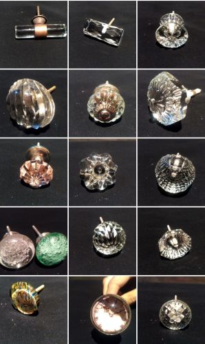 Polished Glass Door Knobs, Color : Silver, Grey