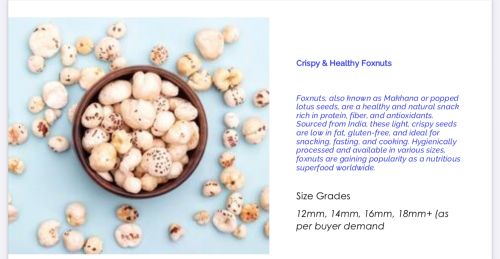 Agpg Impex Foxnuts, Color : White, Taste : Light Sweet