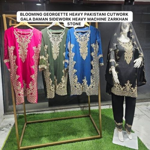 Party Wear Georgette Ladies Designer Pakistani Suit