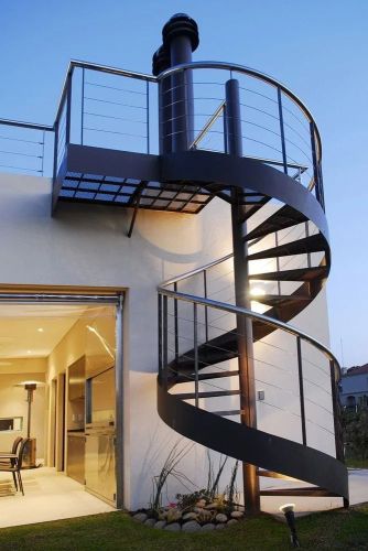 Plain Polished Iron Staircase Railing, Color : Black