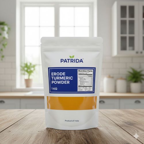 Patrida Erode Turmeric Powder, Packaging Size : 1Kg