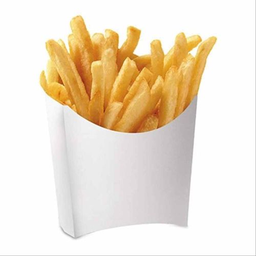 French Fries Paper Pouch, Color : White for Takeaway