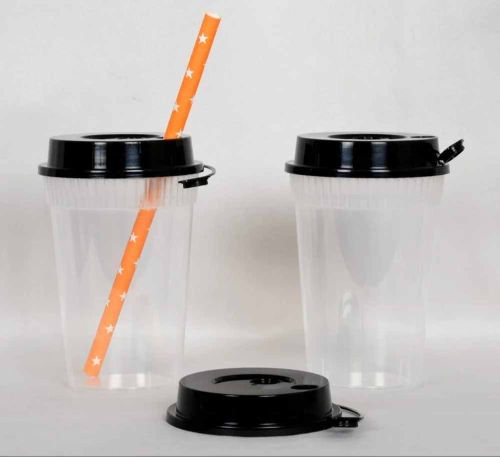 Polypropylene Frosted Connection Lid PP Hard Cup for Drinking Beverages
