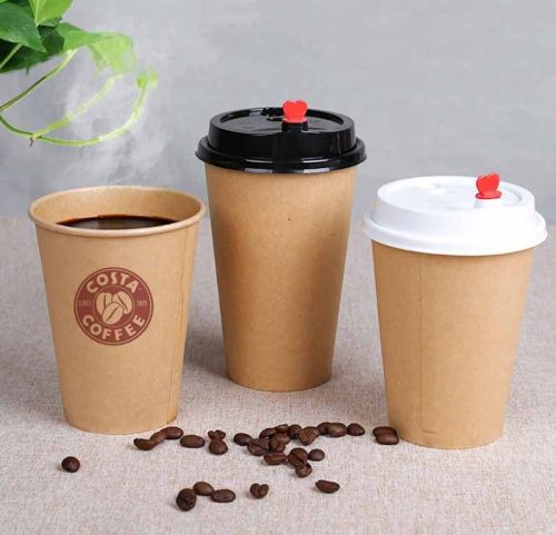 Heavy Duty Single Wall Paper Cup With Lid