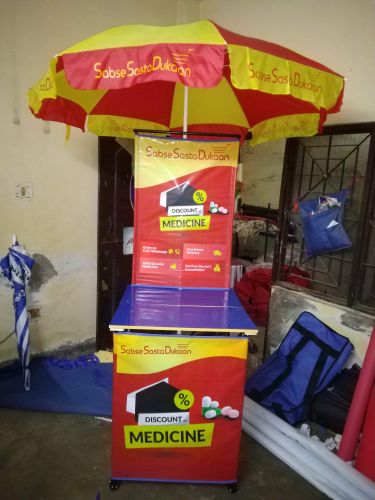 PVC Flex Iron Printed Cross Canopy Promotional Table