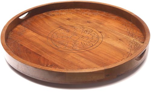 Mango Polished Round Wooden Trays Standard
