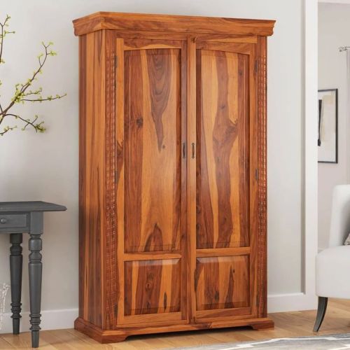 Plain Mango Wooden Wardrobes Traditional Standard