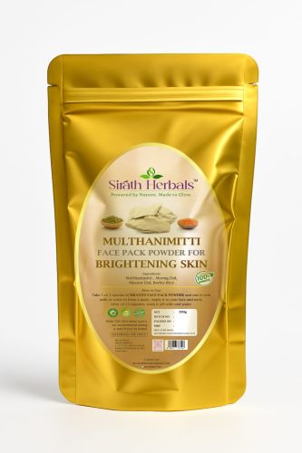 100gm Multani Mitti Face Pack Powder, Brand Name : Sirath Herbals