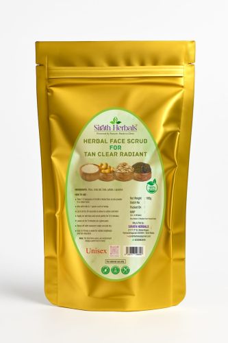 100gm Tan Clear Radiant Herbal Face Scrub Powder