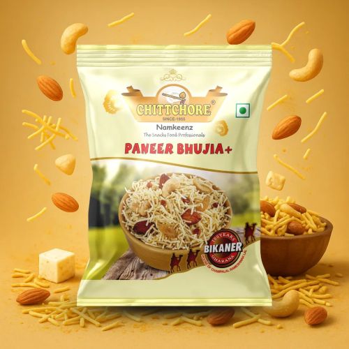 Crispy Chittchore Paneer Bhujia Namkeen, Packaging Type : Pouch