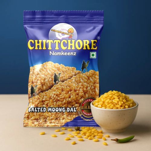 Chittchore Salted Moong Dal Namkeen, Packaging Type : Plastic Pouch