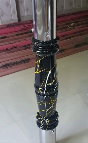 Polished Stainless Steel Marble Finish Railing Pillar