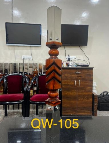 Stainless Steel Polished Wooden Square Railing Pillar