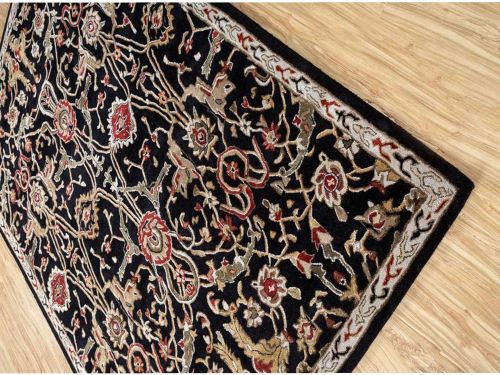 Traditional Hand Knotted Woolen Carpet, Color : Multi Color