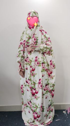 Printed Polyester Prayer Full Hijab, Color : Multicolor