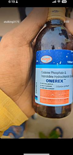 Onerex cough syrup, Form : Liquid, Plastic Type : Plastic Bottles