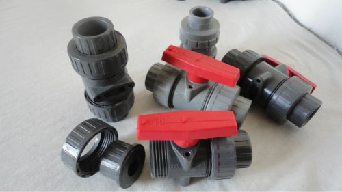 Smooth PP/PPR/PVC RAW MATERIAL Threaded Ball Valves Full Sizes