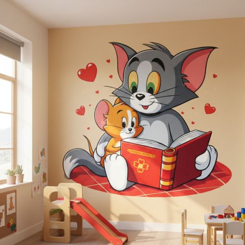 2D Cartoon Wall Art Painting Service