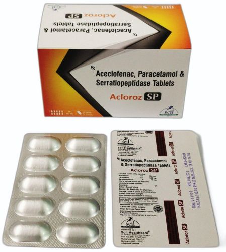 Aceclofenac Paracetamol Serratiopeptidase Tablet