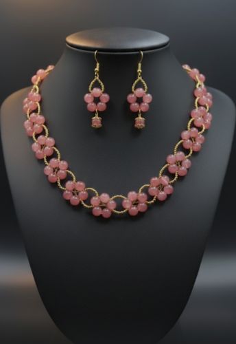 Metal Alloy Earrings Necklace Set Classic, Elegant Standard