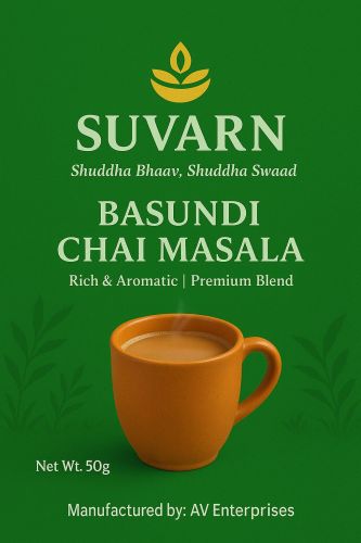 Basundi Tea Masala, Color : Brown for human consumption