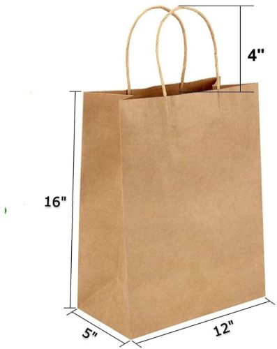 Plain Brown Kraft Paper Bag