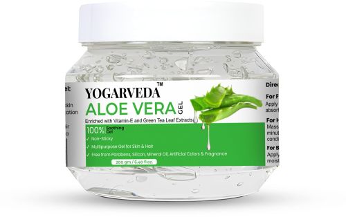 Yogarveda Aloe Vera Gel 200 gm, Packaging Type : Bottle