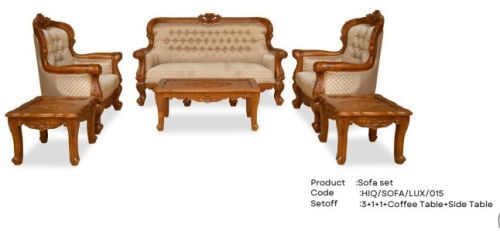 Plain Wooden Sofa Set, Color : Light Brown for decoration