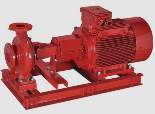 Semi Automatic Fire Fighting Pump, Color : Red for Industrial