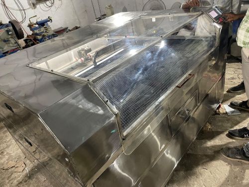 Coated Mild Steel Automatic Co2 Laser Machine, Color : Silver